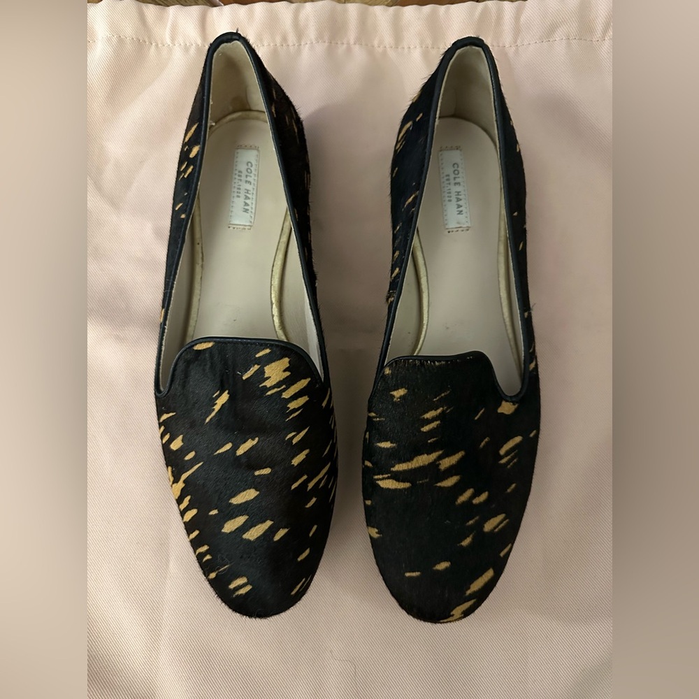 Cole Haan dyed calf hair flats